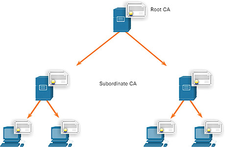 A figure represents a hierarchical CA.