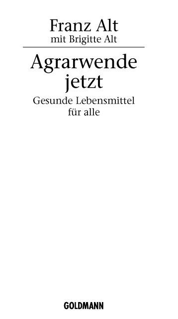 Agrarwende jetzt