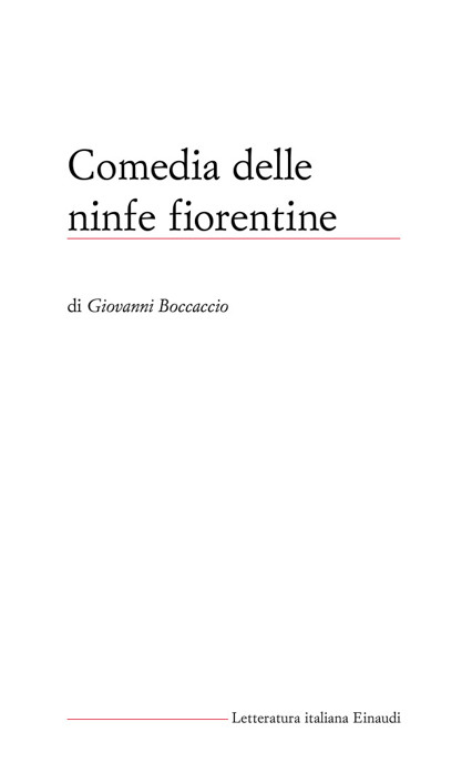 Comedia delle ninfe fiorentine