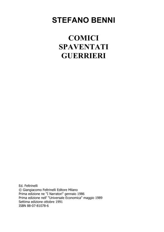 COMICI SPAVENTATI GUERRIERI