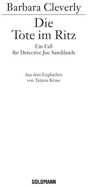 Die Tote im Ritz - Ein Fall fuer Detective Joe Sandilands 