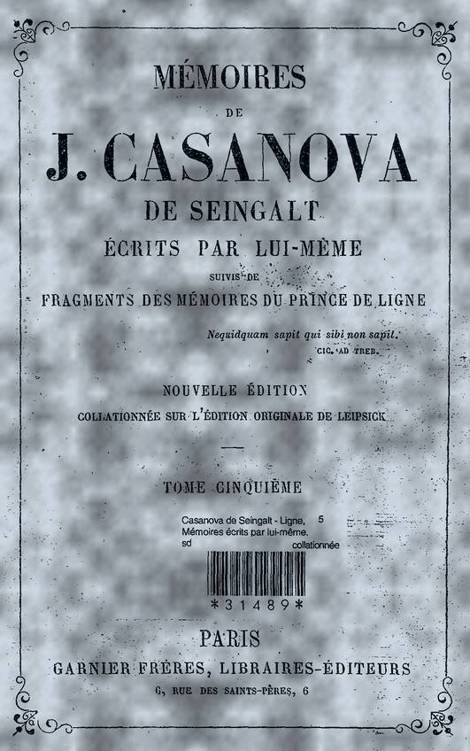Mémoires de Casanova - tome 5