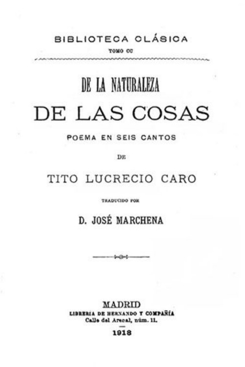 De la naturaleza de las cosas