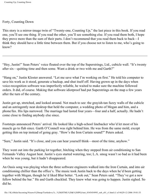 Counting Up, Counting Down