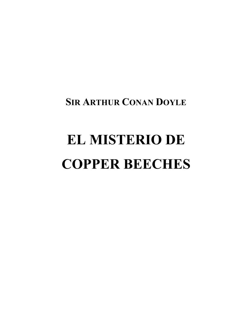 EL MISTERIO DE COPPER BEECHES