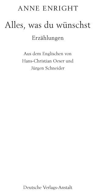 Alles was du wuenschst - Erzaehlungen