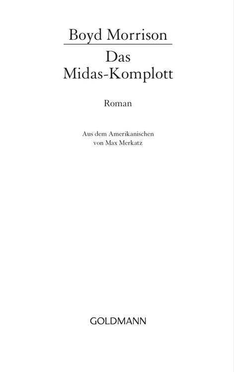 Das Midas-Komplott - Thriller