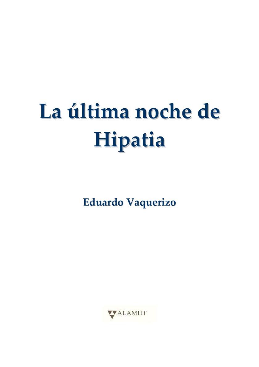La última noche de Hipatia