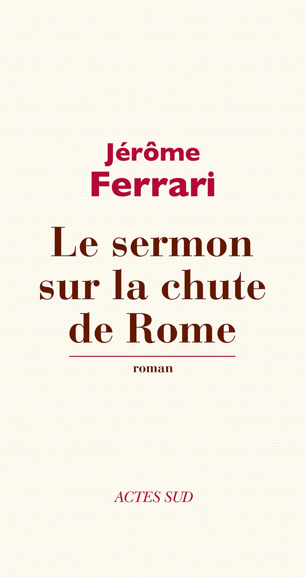 Le sermon sur la chute de Rome