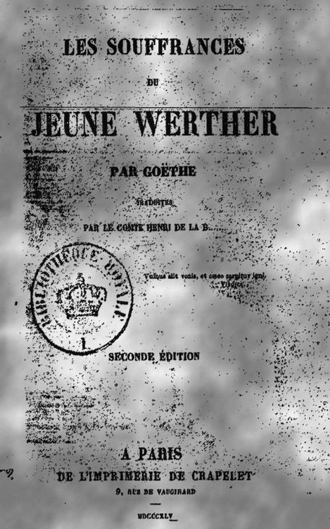 Les souffrances du jeune Werther