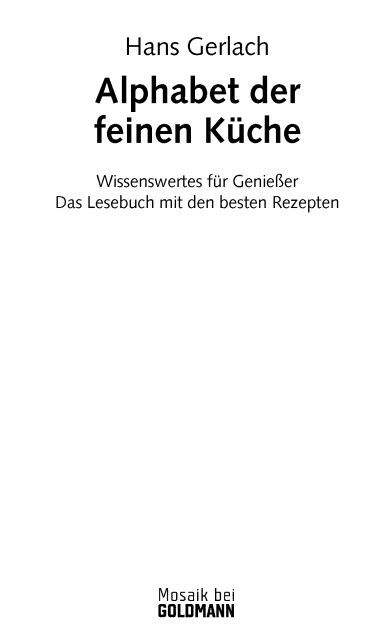 Alphabet der feinen Kueche