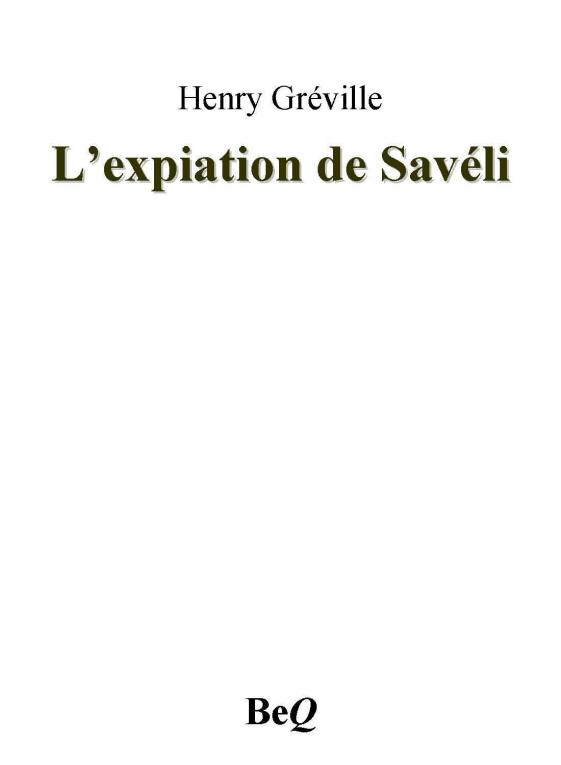 L'expiation de Savéli