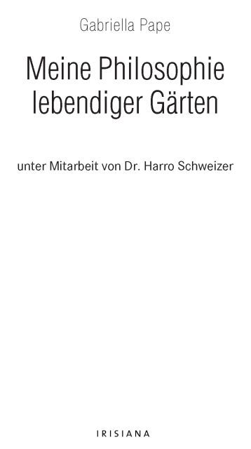 Meine Philosophie lebendiger Gaerten