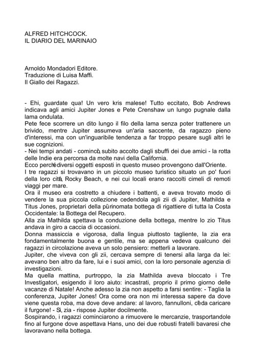 Il diario del Marinaio