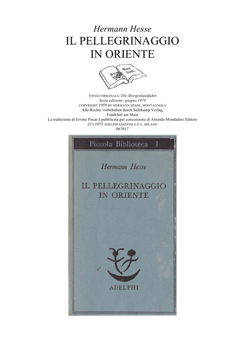 Il pellegrinaggio in oriente