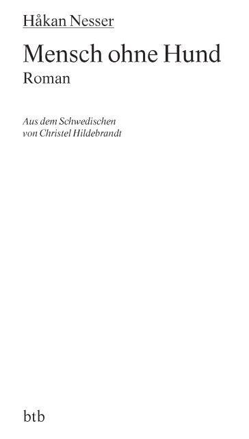 Mensch ohne Hund: Roman