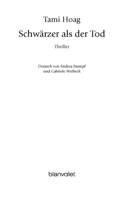 Schwaerzer als der Tod Thriller 