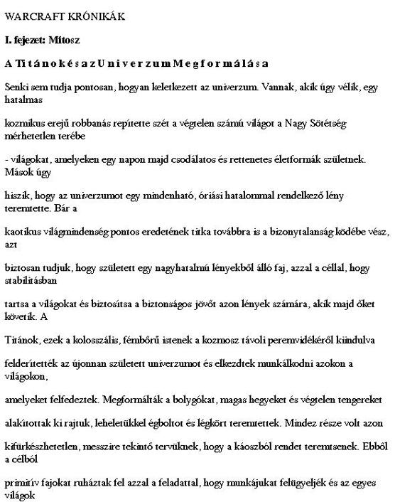 WARCRAFT KRÓNIKÁK
