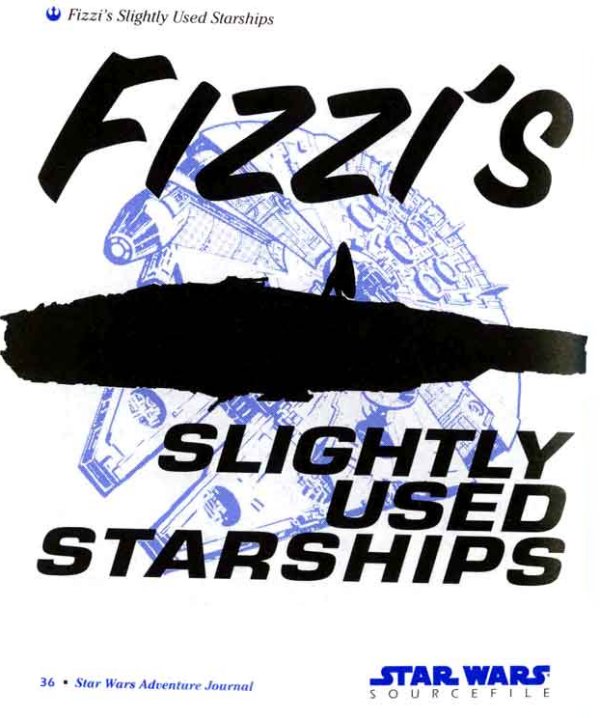 Naves estelares ligeramente usadas de Fizzi