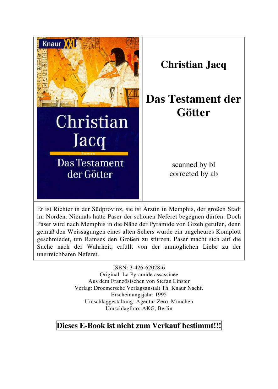 Das Testament der Götter