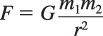 Newtons Gesetz der universellen Gravitation