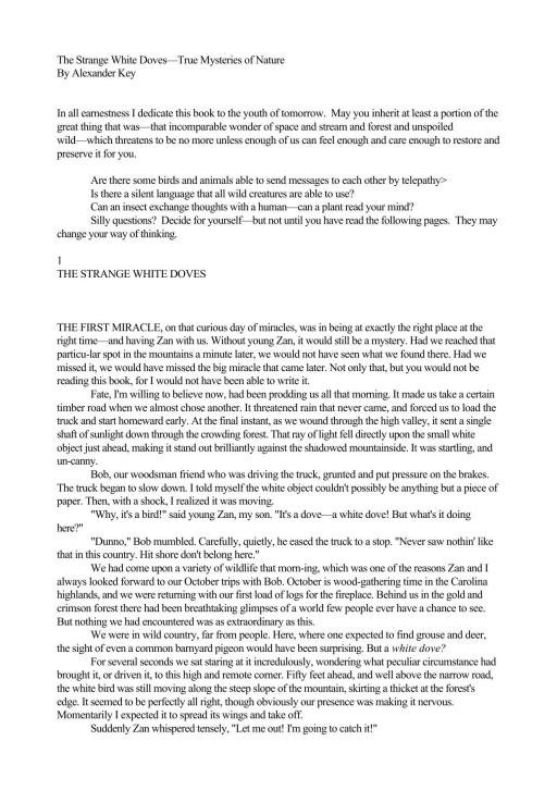 The Strange White Doves