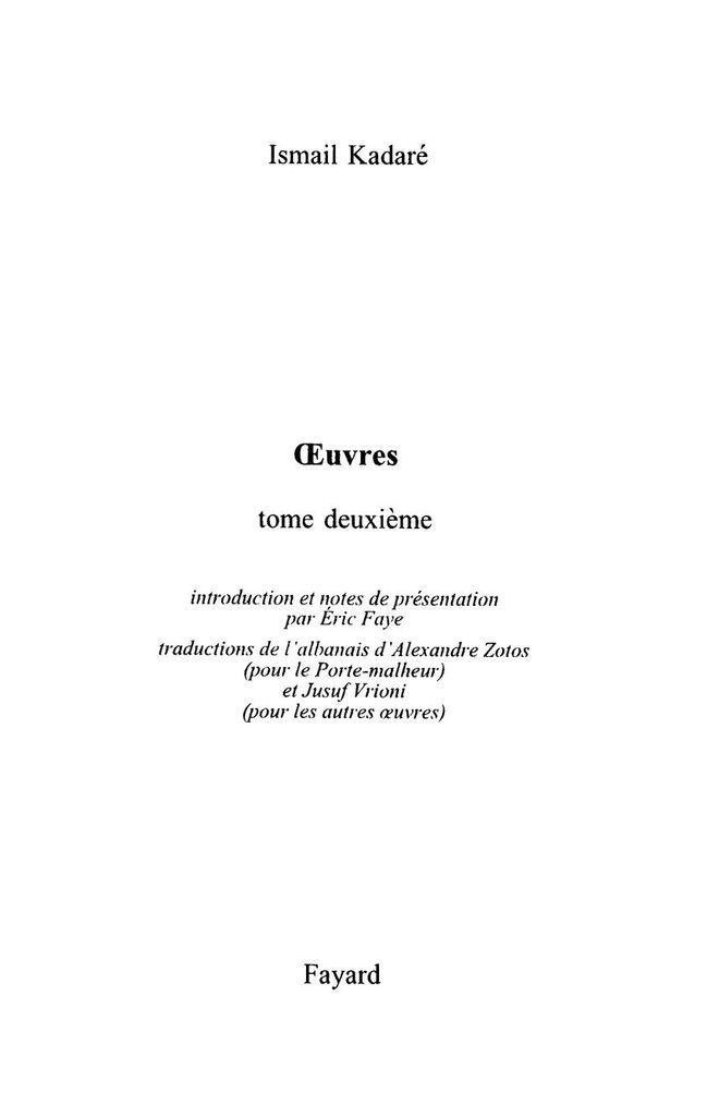 Oeuvres complètes, tome 2