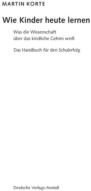 Wie Kinder heute lernen