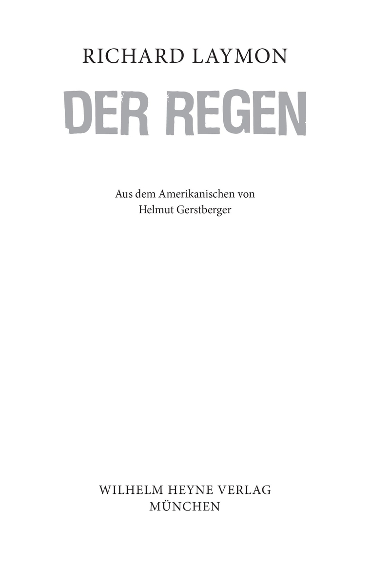 Der Regen - Laymon, R: Regen - One Rainy Night