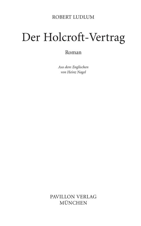 Der Holcroft-Vertrag - Ludlum, R: Holcroft-Vertrag