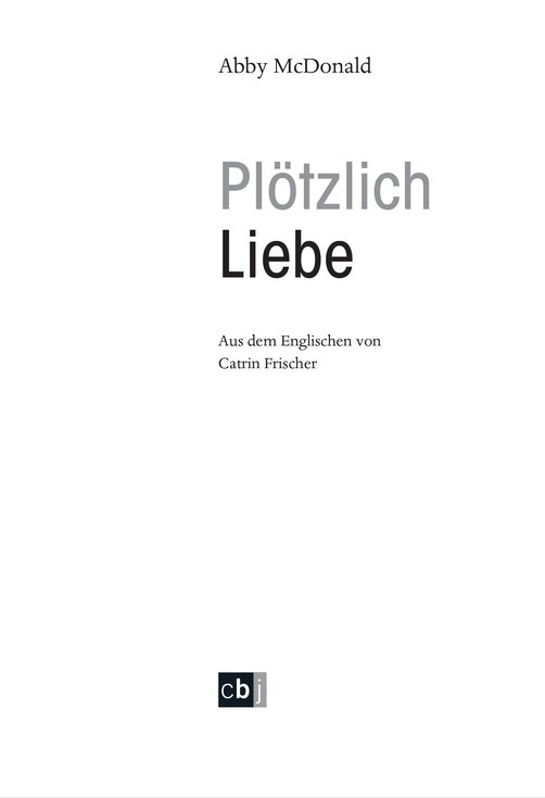 Ploetzlich Liebe