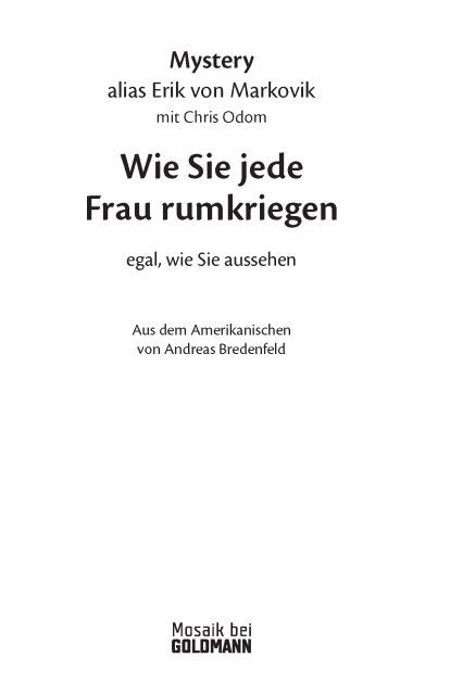 Wie Sie Jede Frau Rumkriegen