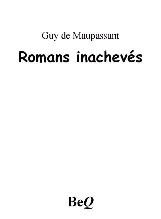 Romans inachevés
