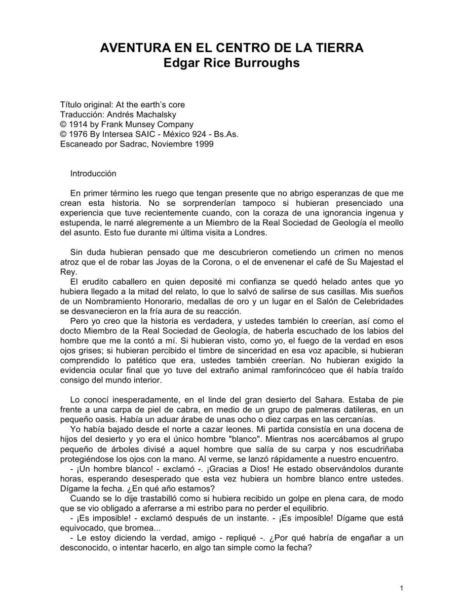 Aventura en el centro de la tierra