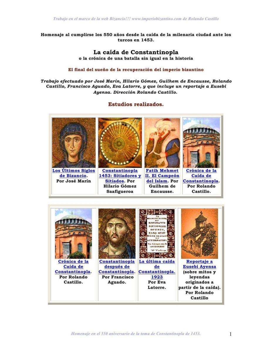 LOS ÚLTIMOS SIGLOS DE BIZANCIO