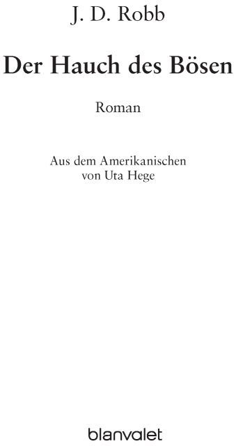 Der Hauch Des Bösen: Roman
