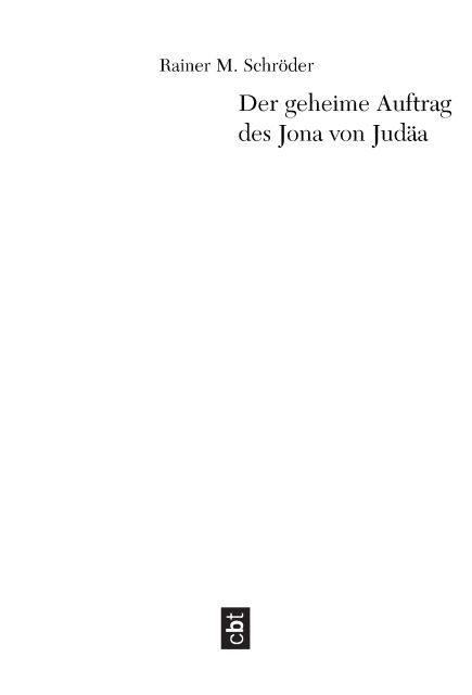 Der geheime Auftrag des Jona von Judaea
