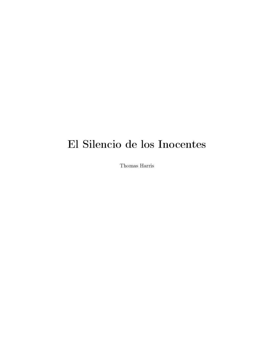 Hannibal Lecter 02 - El Silencio de los Inocentes