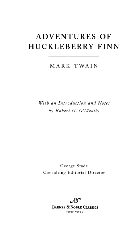 Adventures of Huckleberry Finn