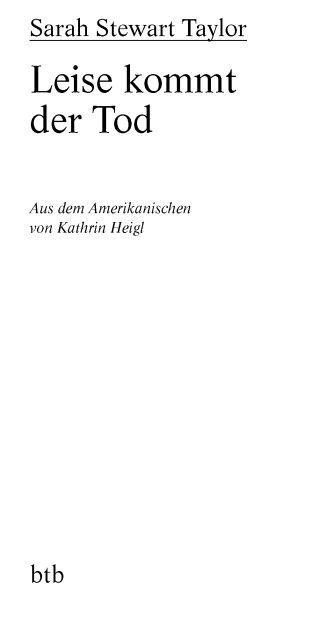 Leise Kommt Der Tod