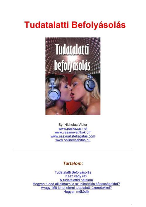 Tudatalatti befolyásolás